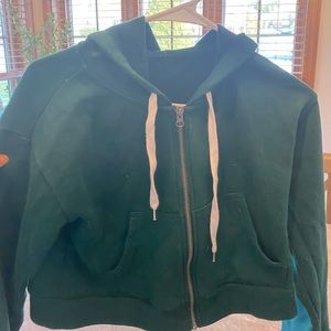 forever 21 cropped zip up